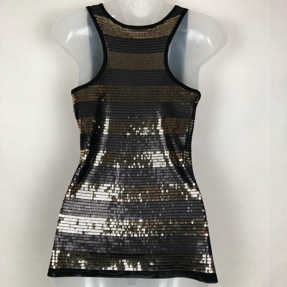 Vintage Forever 21 Y2K Sequin Tank Top Medium Stretch Party Event Evening Girly - Picture 3 of 6